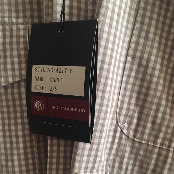 NWT Haight & Ashbury Mens Cargo Button Down Size Small - Picture 3 of 4
